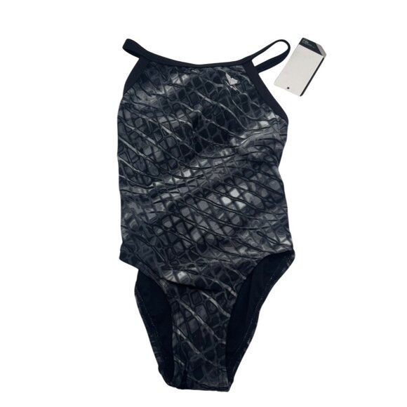 TYR GIRLS’ DIAMONDFIT SWIMSUIT, SIZE 22 , Titanium - Picture 9 of 11